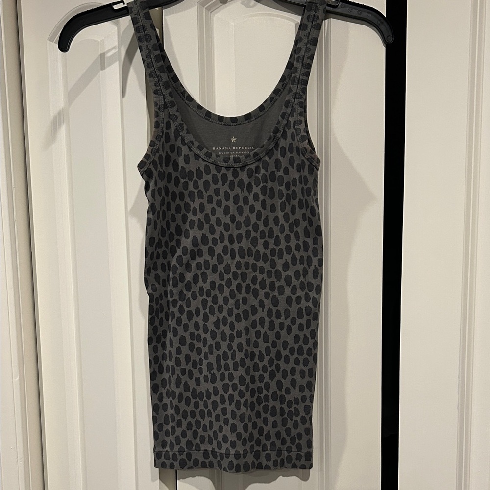 Banana Republic Black Polka Dot Tank Top